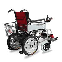 Qi Peng Electric Wheelchair, Foldable Nursing Four-Wheel Electric Scooter, Elderly Disabled Automatic Wheelchair, Load Capacity 100kg Wheelchair (Color : A, Size : Lead Acid Battery 12A)