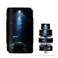 IT'S A SKIN Decal Vinyl Wrap for VooPoo Drag 2 V2 & UForce T2 Tank Vape Sticker Sleeve Cover/Under The Sea Sharks