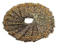 EDENKISS Drawstring Organza Jewelry Pouch Bags Eyelash Gold 5X7 (Black)