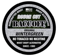 BaccOff, Original Wintergreen Rough Cut, Premium Tobacco Free, Nicotine Free Snuff Alternative (1 Can)