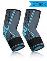 QRANSS Elbow Brace Compression Sleeve(1/2PCS) -Elbow Support for Joint Arthritis Tendonitis Bursitis Pain Relief,Tennis,Golfer,Sports Recovery Tennis Elbow Guard with Elastic Strap