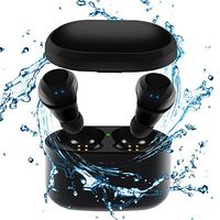 Tankfly Wireless Earbuds, TWS Mini Bluetooth Earbuds True Stereo IPX5 Sweatproof Sports Car Bluetooth Headset for iPhone Samsung Ipad and Android Phone Women Men (Black)