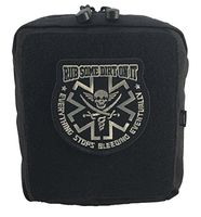 MOLLE IFAK EMT First Aid Medical Pouch with"Rub Some Dirt On It" (Black)