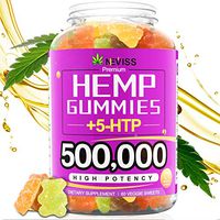 Hemp Gummiés 500,000 with 5-HTP, Hemp Gummiés for Pain and Anxiety Relief, Stress & Inflammation Relief, Sleep, Calm & Mood Support, 100% Natural Organic Hemp Gummiés Bears Made in USA