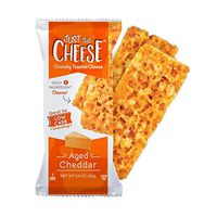 Just The Cheese Bars, Crunchy Baked Low Carb Snack Bars - 100% Natural Cheese. High Protein and Gluten Free, Aged Cheddar (12 Two-Bar Packs)