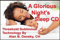 A Glorious Night's Sleep Threshold Subliminal with Binaural Beats Cover CD