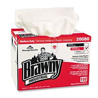 Georgia Pacific Professional 2008003 Brawny Industrial Premium DRC Wipes, Paper, 12-1/2 x 16-3/4, White, 152 per Box