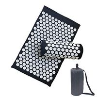 ZZYYZZ Acupressure Massage Mat,Mat and Pillow Set for Back, Neck, Sciatica, Trigger Point Therapy, Stress and Pain Relief,Black