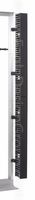 Vertical Cable Management Panel, 4X5X78" Long, Single-Sided, Side Mount w/Cover