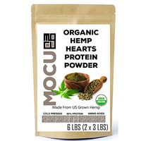 Organic Hemp Heart Protein Powder (60%) | 6 LB | Cold Processed & Cold Stored | Made from Hemp Heart for Better Quality | 20 Grams Protein Per Serving (6 LBS (2 X 3 LB Bags))