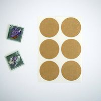 Blank Rustic Kraft Round Stickers by Once Upon Supplies, Brown Circle Seals and Labels, 1.5 Inches, 30 Stickers