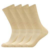 Busy Socks Diabetic Socks Mens Cotton, Elderly Parents Gift Loose Top for Thin Socks 4 Pairs