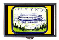 Vintage Condom Graphics with Blimp Decorative Pill Box