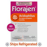 Florajen Acidophilus High Potency Refrigerated Probiotics | Supports Overall Health | 20 Billion CFUs | for Potent Probiotic Benefits | 60 Capsules