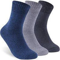 Facool Men's Women's Non-Binding Diabetic Circulatory Full Cushion Quarter Socks, 3 Pairs Navy Blue,Black Grey,Light Grey,US Women 10-13 / US Men 9-12