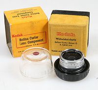 KODAK 35MM F 5.6 RETINA CURTAR XENON C LENS IN BUBBLE CASE & ORIGINAL BOX