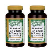 Swanson Hiactives Tart Cherry & Turmeric 60 Veg Capsules (2 Pack)