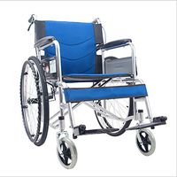 FLYSXP Wheelchair Travel Chair Disabled Elderly Scooter Reinforcement Lamp Light Transport Folding Wheelchair Portable Wheelchair