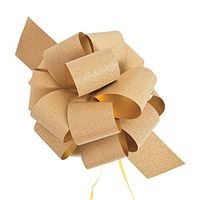 Gold Glitter Pew Bows for Wedding by Fun Express - 12 per Order - 7 Inch