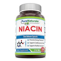 Pure Naturals Niacin Capsules, 250 mg, 180 Count