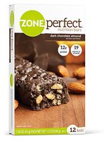 Dark, All-Natural Nutrition Bars, Dark Chocolate Almond, 12 Bars, 1.58 oz (45 g) Each by Zone Perfect