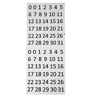 Homeford Calendar Number Medley Paper Stickers, Black, 66-Count