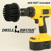 Black Ultra Stiff Nylon Long Bristle Contractor Grade Scrub Brush for Brick and Concrete