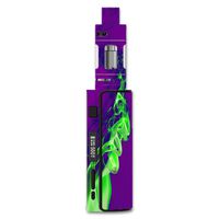 Decal Sticker Skin WRAP Green Smoke Effect Purple Background for Eleaf iStick 60W TC Melo 2