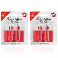 Essential Circuit City D-Cell High Performance Alkaline Batteries (4 Pack)