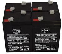 SPS Brand 6V 4.5Ah Replacement Battery for Kung Long WP4.5-6WL Sealed Lead Acid AGM VRLA (4 Pack)