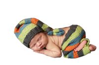 Pinbo Baby Photography Prop Crochet Knitted Striped Hat Pants