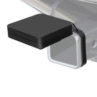 WOFTD Trailer Hitch Tube Cover, 2-Inch Rubber Trailer Receiver Plug Cap Fits Standard 2" Trailer Hitch receivers Class 3 4 5