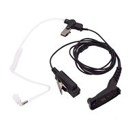 Semoic FBI Air Acoustic Tube Earpiece Ptt Mic Headset for Xir P8668 P8268 APX 7000 Xpr 6500 Xpr 6550 Walkie Talkie Car Radio