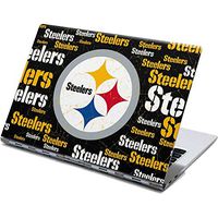 Skinit Decal Laptop Skin for Yoga 910 2-in-1 14in Touch-Screen - Officially Licensed NFL Pittsburgh Steelers Black Blast Design