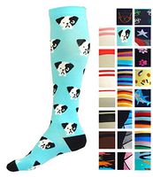 Compression Socks Women & Men 20-30mmhg by Wave (Pug, S/M)