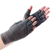 EasyComforts Light Compression Gloves with Grippers Set of 2 Pair