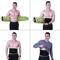 Fine Waist Trimmer Belt,Compression Sweat Waist Trimmer Belt Stomach Fat Burner, Lumbar Support, Back Brace, Sport Girdle with Men (Black)