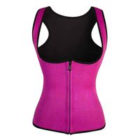 QIUSge Slimming Body Shaper Corset - Women Fitness Shapewear Sport Waist Trimmers Trainer Belt Workout Sweat Sauna Vest (XXXL, Hot Pink)