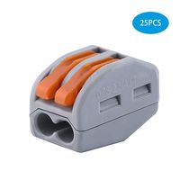 222-412 LEVER-NUTS 3 Conductor Compact Connectors(25 Pack)