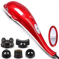 ZUEN Dolphin Sticks Back Massage Hammer Handheld Electric Vibration Infrared Roller Cervical Lumbar Massager,Manual,5heads