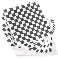 Avant Grub Deli Paper 300 Pack. Turn Your Backyard Cookout Party into a Race Day Event with Black And White Checkered Food Wrapping Papers. Grease-Resistant 12x12 Sandwich Wrap Prevents Food Stains