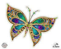 GT Graphics Beautiful Colorful Butterfly Tiled Design - 5" Vinyl Sticker - for Car Laptop I-Pad - Waterproof Decal