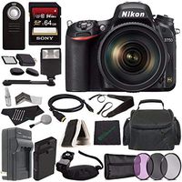 Nikon D750 DSLR Camera with 24-120mm Lens + Rechargable Li-Ion Battery + Home and Car External Charger + Sony 64GB SDXC Card + HDMI Cable + Case + Remote + Memory Card Reader + Cloth + Flash Bundle