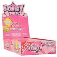 JUICY JAY'S FLAVORED PAPERS 32 LEAVES 1 1/4 COTTON CANDY FLAVOR PACK OF 24
