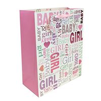 2 pc Baby Shower & Birthday Premium Size(12 x 10.5 x 5) Gift Bags for Baby Girl