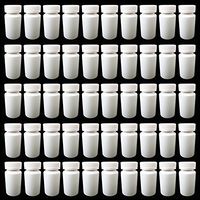 50 Empty Plastic Pill Bottles Cap Medicine Container Vitamin Capsule Case Holder