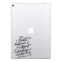 FINCIBO 5 x 5 inch Hebrews 11:1 Removable Vinyl Decal Stickers for iPad MacBook Laptop (Or Any Flat Surface)