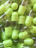 Empty Gelatin Capsules Size 5 Green Yellow neon/Clear (1000)