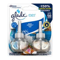 Glade PlugIns Scented Oil Refill Blue Odyssey, Essential Oil Infused Wall Plug In, Up to 50 Days of Continuous Fragrance, 1.34 oz, Pack of 2