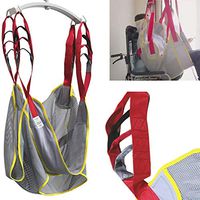 Patient Lift Medical Slings Transfer Belts Toilet Bath Shower Aids Full Body Divided Leg Straps Carrier Seating Cushion with Bold Commode Opening Support AnyBack Free Size Load 507 Lbs Gray